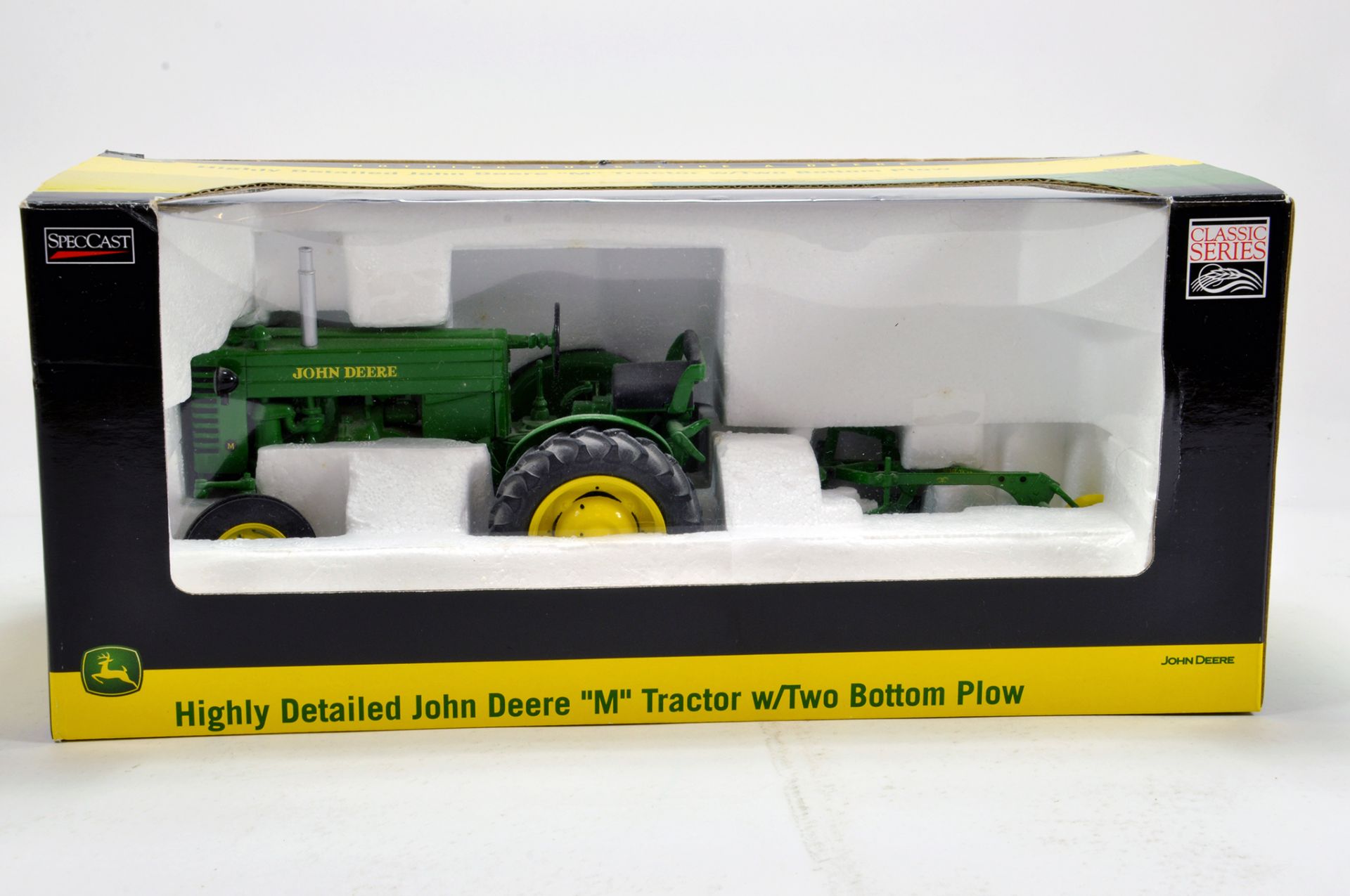 Spec Cast 1/16 Diecast Issue Comprising John Deere Model M Tractor with Plough. E to NM to M in