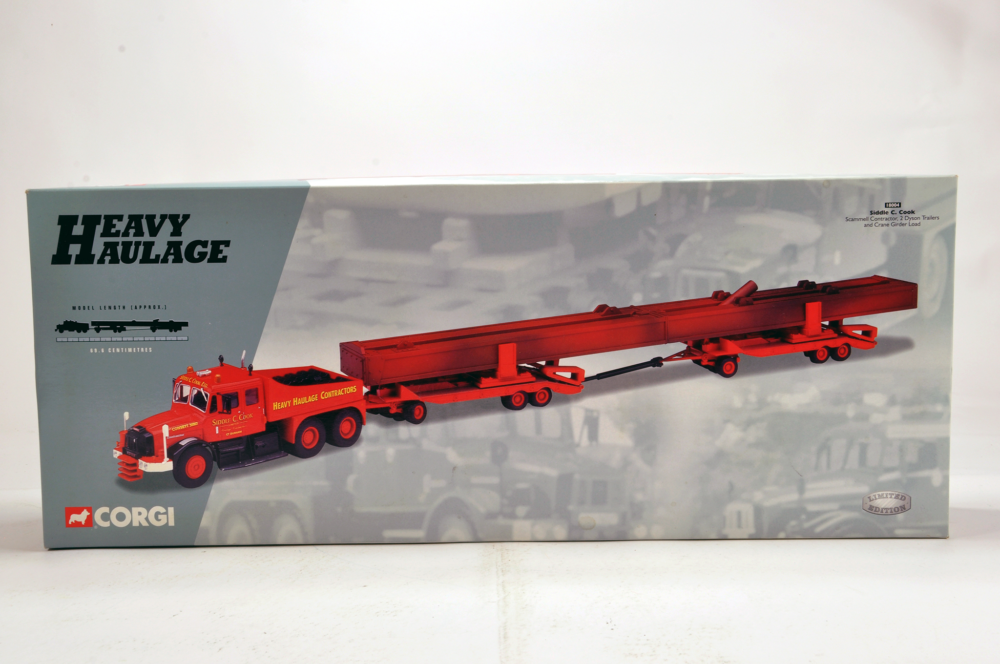 Corgi 1/50 diecast truck issue comprising Heavy Haulage No. 18004 Scammell Contractor and Dyson
