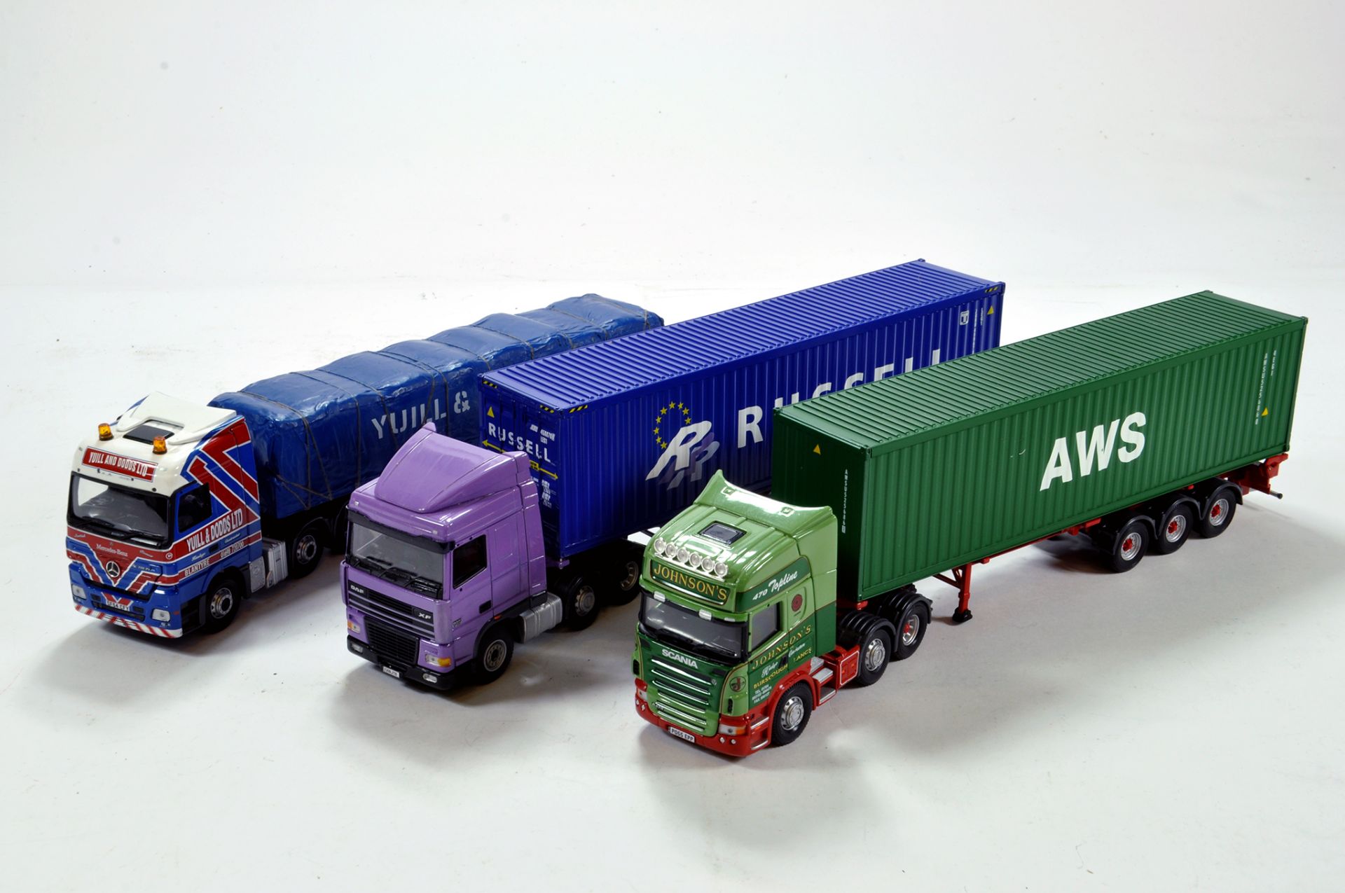 Assortment of 1/50 diecast truck / trailer combinations comprising mainly Corgi Issues. Generally