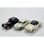 Dinky Trio of Diecast Car Issues comprising Panhard 24, Citroen 11BL and Mercedes 190SL. Generally F