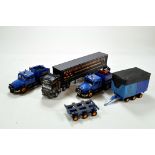 Assortment of 1/50 diecast truck / trailer combinations comprising mainly Corgi Issues. Generally VG