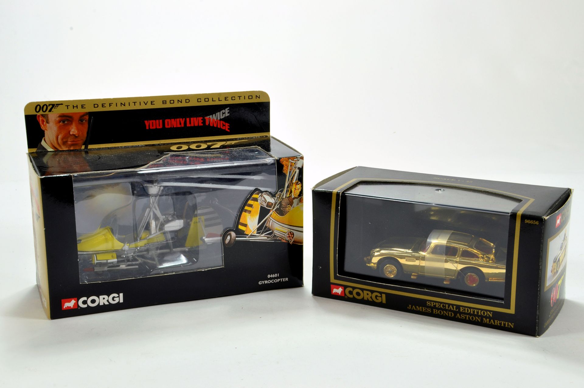 Corgi James Bond Diecast Duo comprising You Only Live Twice Gryocopter plus Special Edition Gold