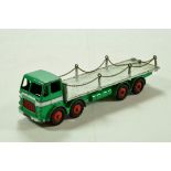 Dinky No. 935 Leyland Octopus Flat Truck with Chains in green, pale grey including cab side