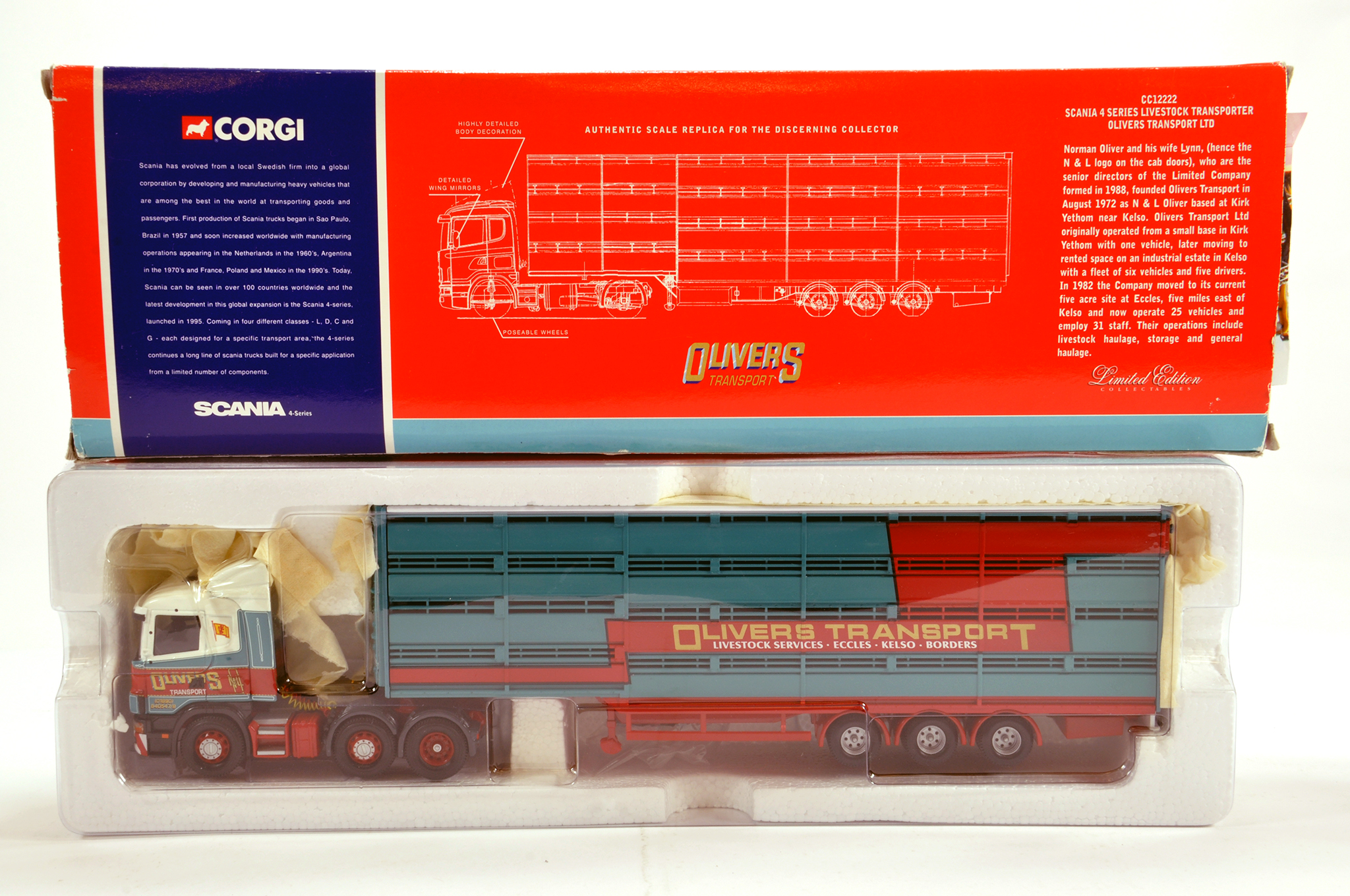 Corgi 1/50 Diecast Truck Issue Comprising No. CC12222 Scania Livestock Transporter in livery of