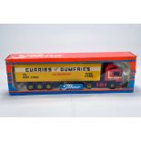 Tekno 1/50 Diecast Truck Issue Comprising DAF 95 Box Trailer in Livery of Curries of Dumfries. E