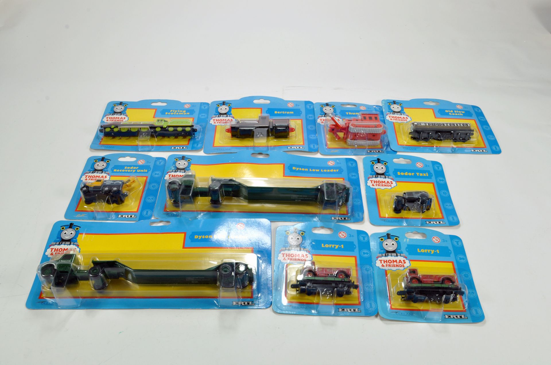 Ex Shop Assortment of Thomas the Tank Engine diecast toys from Ertl. Various issues. (10)