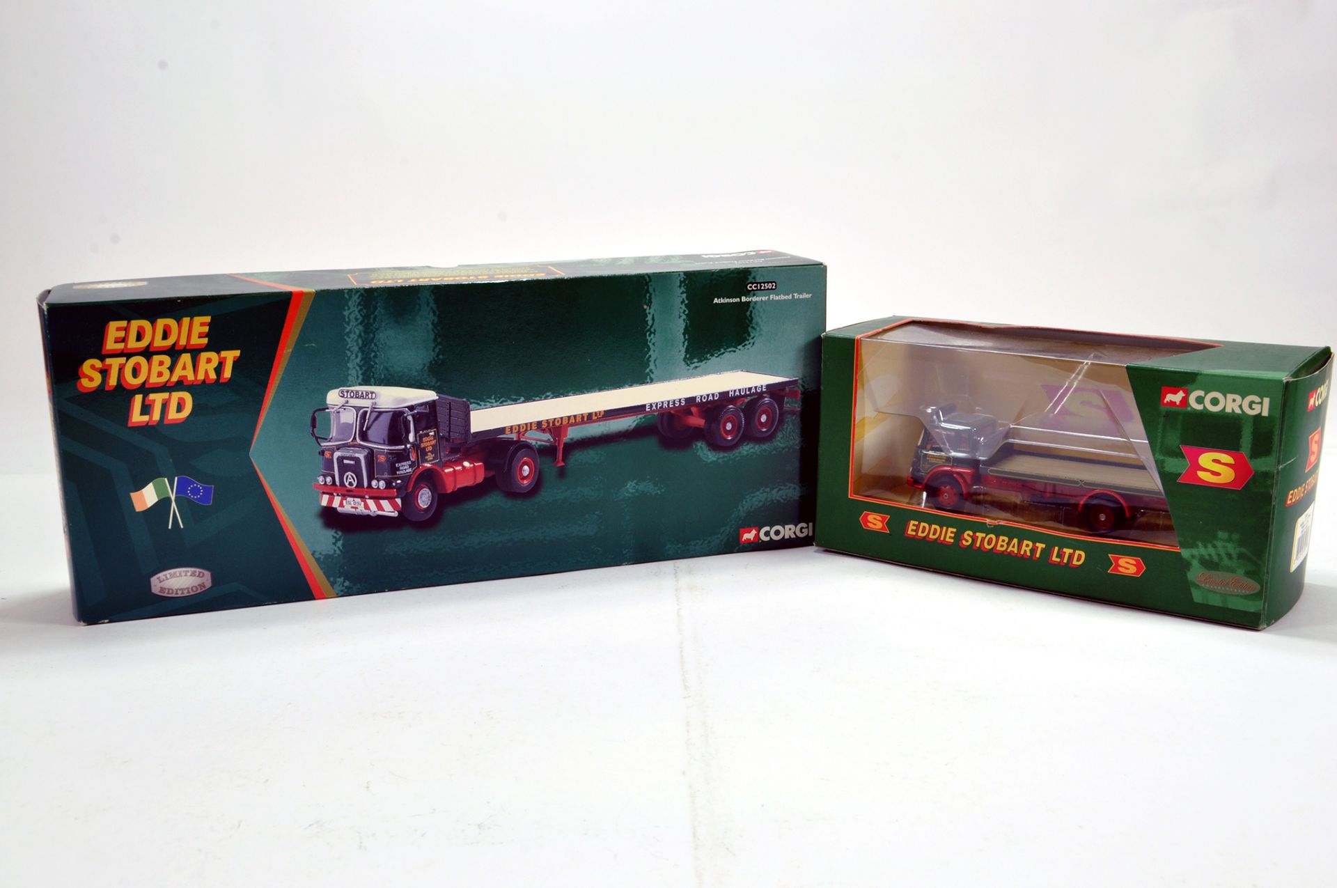 Corgi 1/50 Diecast Truck Issue Comprising Eddie Stobart Duo. E to NM to M in Boxes. (2)