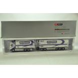 WSI 1/50 diecast truck issue comprising Scania S Highline with Combi Fridge Trailer in livery of