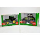 Siku 1/32 Farm Issue duo comprising John Deere 6920S and Claas Axion 850 Tractor. NM to M in