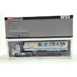 WSI 1/50 Diecast Truck issue comprising Scania 3 Streamline Fridge Trailer in livery of Hovotrans.