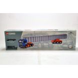 Corgi 1/50 diecast truck issue comprising Heavy Haulage No. 76802 MAN Tractor, Bogie and Beam Load