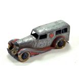Dinky No. 30f Pre-War Ambulance. Grey Body with Red Arches. F.