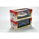 Duo of Kyosho 1/43 Diecast Classic Cars comprising Jaguar E Type Roadster and E Type Coupe. NM to