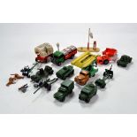 Group of diecast toys including Dinky, Triang and others. Military issues. F to VG.