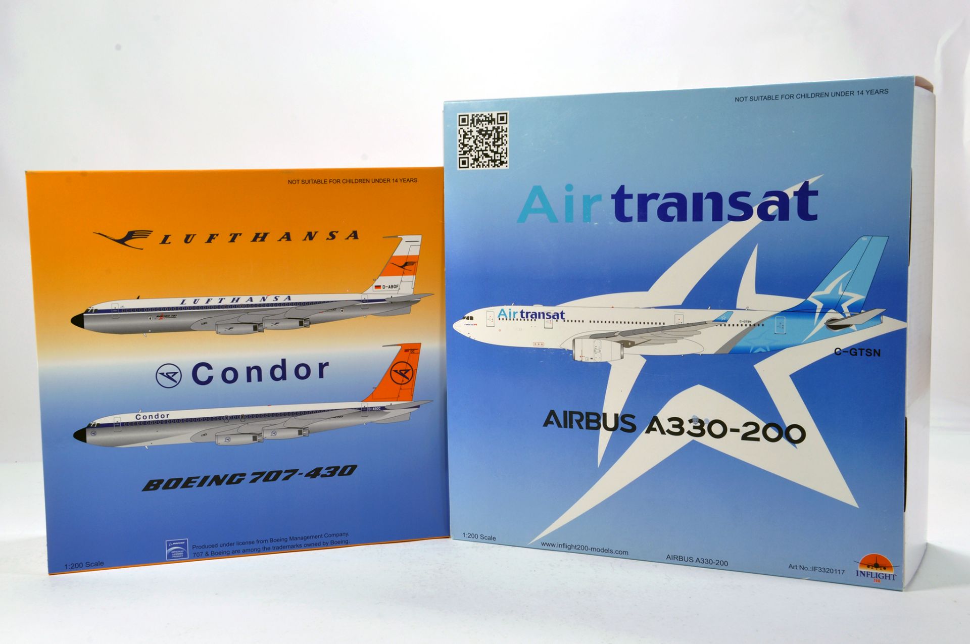 Inflight Models 1/200 Diecast Aircraft Models comprising Boeing 707 plus Airbus A330 Air Transat.