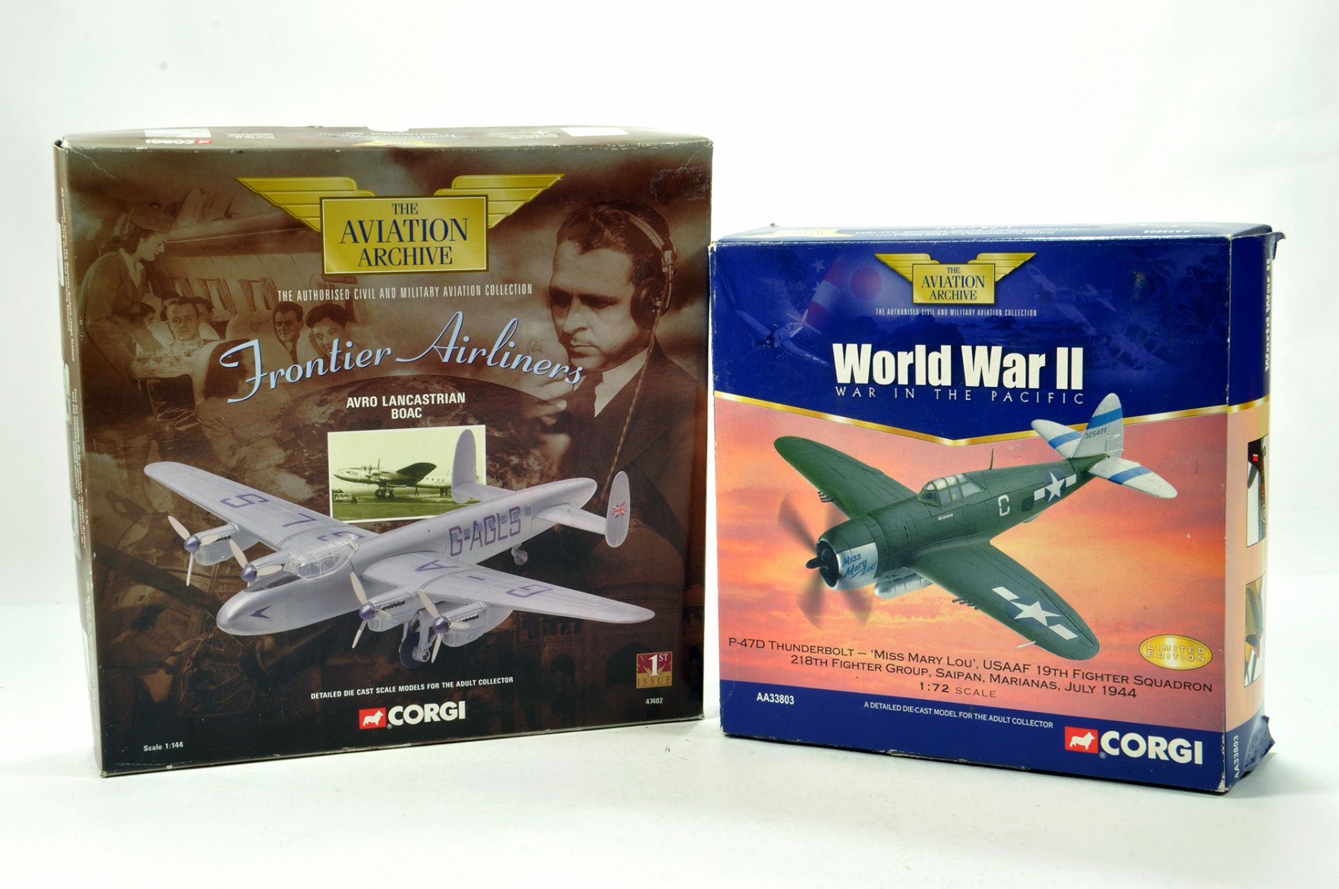 Corgi Aviation Archive 1/144 and 1/72 aircraft issues. Generally E to NM in Boxes. (2)