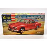 Revell Cadet Series Karmann Ghia Plastic Model Kit. Complete and fine example in E Box.