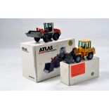 Duo of diecast construction models comprising Atlas and Zettelmeyer Wheel Loaders. NZG. Generally