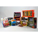 A misc group of diecast comprising various commercial bus issues from different makers. NM in Boxes.