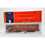 Corgi 1/50 Diecast Truck Issue comprising No. 75606 Renault Curtain Trailer in livery of James
