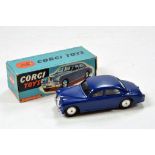 Corgi No. 205m Riley Pathfinder Saloon with blue body, silver trim, flat spun hubs and mechanical