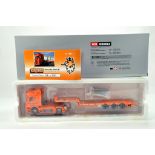 WSI 1/50 Diecast Precision Truck Issue comprising Scania Streamline with Low Loader Trailer in