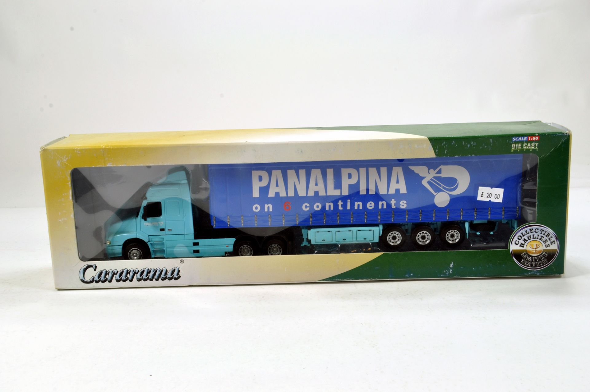 Cararama 1/50 Diecast Truck Issue comprising Volvo Curtainside in livery of Panalpina. E to NM in