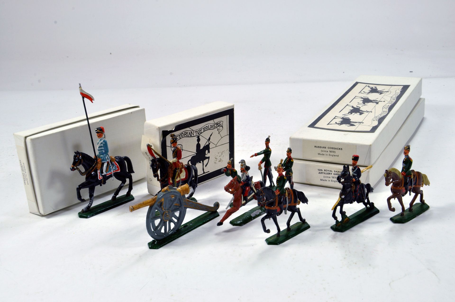 A group of Victorian Toy Soldiers. Various issues including Russian Hussar, Cossacks and others.