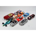 Various assembled plastic model car kits. Attentioned Needed. (10)