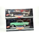 Ertl 1/18 diecast issues comprising American Muscle Series Chevy Bel Air duo. E to NM in Boxes. (2)