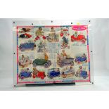 An original Triang Toys Catalogue mounted with in a perspex board for presentation.