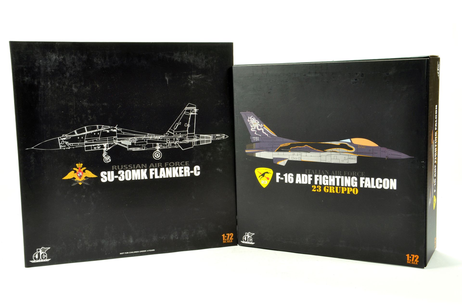 JC Wings 1/72 Diecast Aircraft comprising Fighter Jet Series. SU30 Flanker plus F-16. Generally