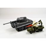 Duo of assembled Military Model Kits including Revell US Army Missile Carrier. Attention Needed. (