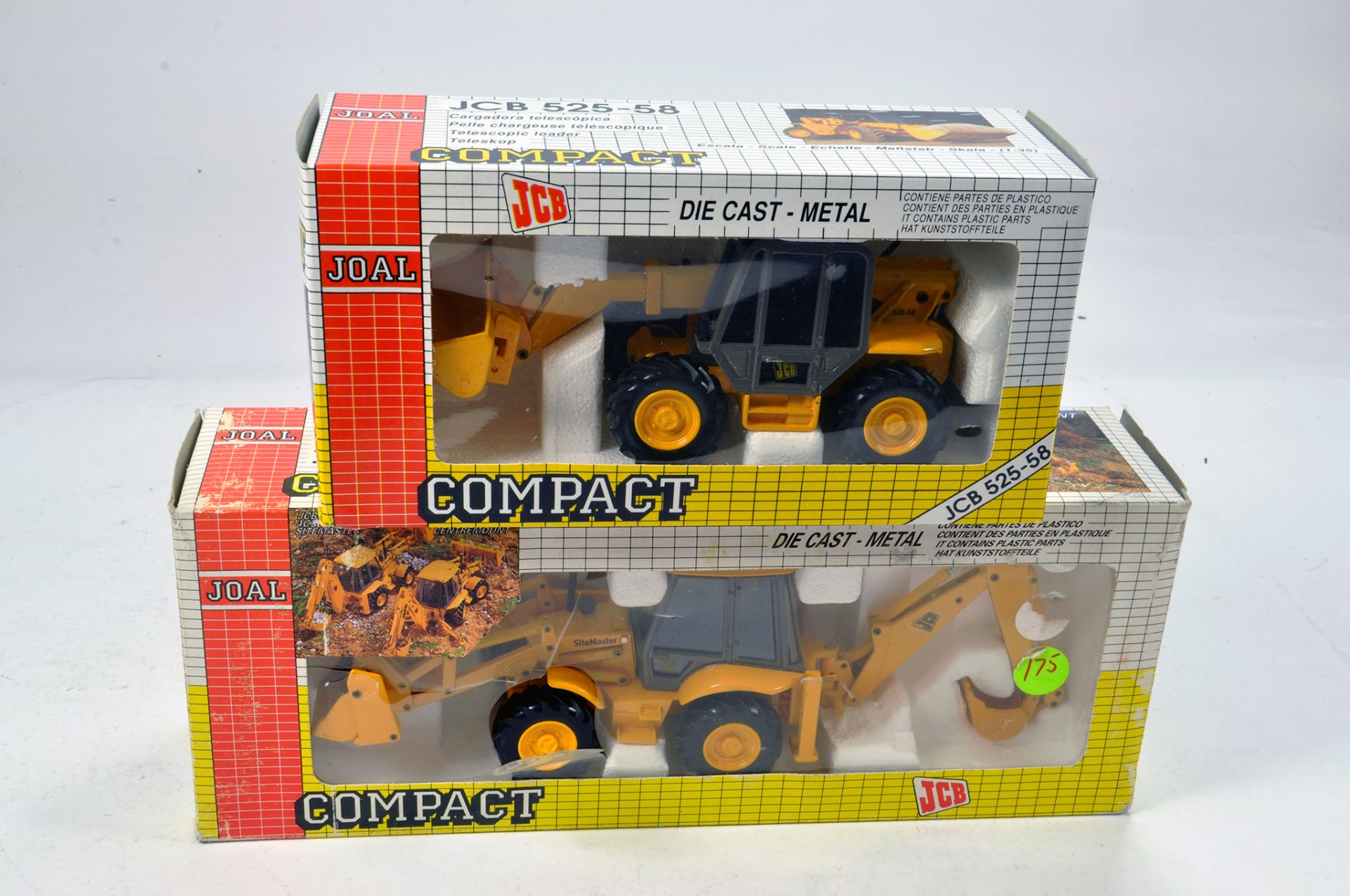 Joal Diecast JCB issues comprising Sitemaster and Telehandler. E to NM in Boxes. (2)