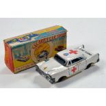 Scarce Mitsuhasi (Japan) Friction Tin Plate Toy Security Car Series issue comprising M1047