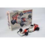 Hand Built Tamiya Plastic Model Kit of Formula 1 McClaren MP4. Some light attention needed.