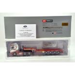 WSI 1/50 Diecast Precision Truck Issue comprising Scania Highline with Low Loader Trailer in