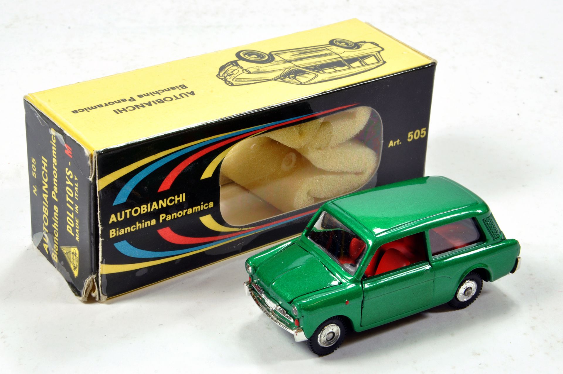 Politoys No. 505 Autobianchi in Metallic Green. NM in VG Box.