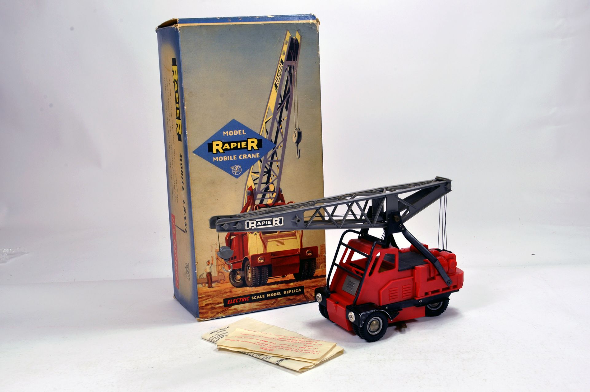 Victory Industries Ransome Rapier Model Crane Battery Operated Toy. Scarce issue is complete hence a