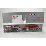 WSI 1/50 Diecast Precision Truck Issue comprising MB Arocs with Low Loader Trailers in livery of