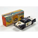 Scarce Mitsuhasi (Japan) Friction Tin Plate Toy Security Car Series issue comprising M1045 Police