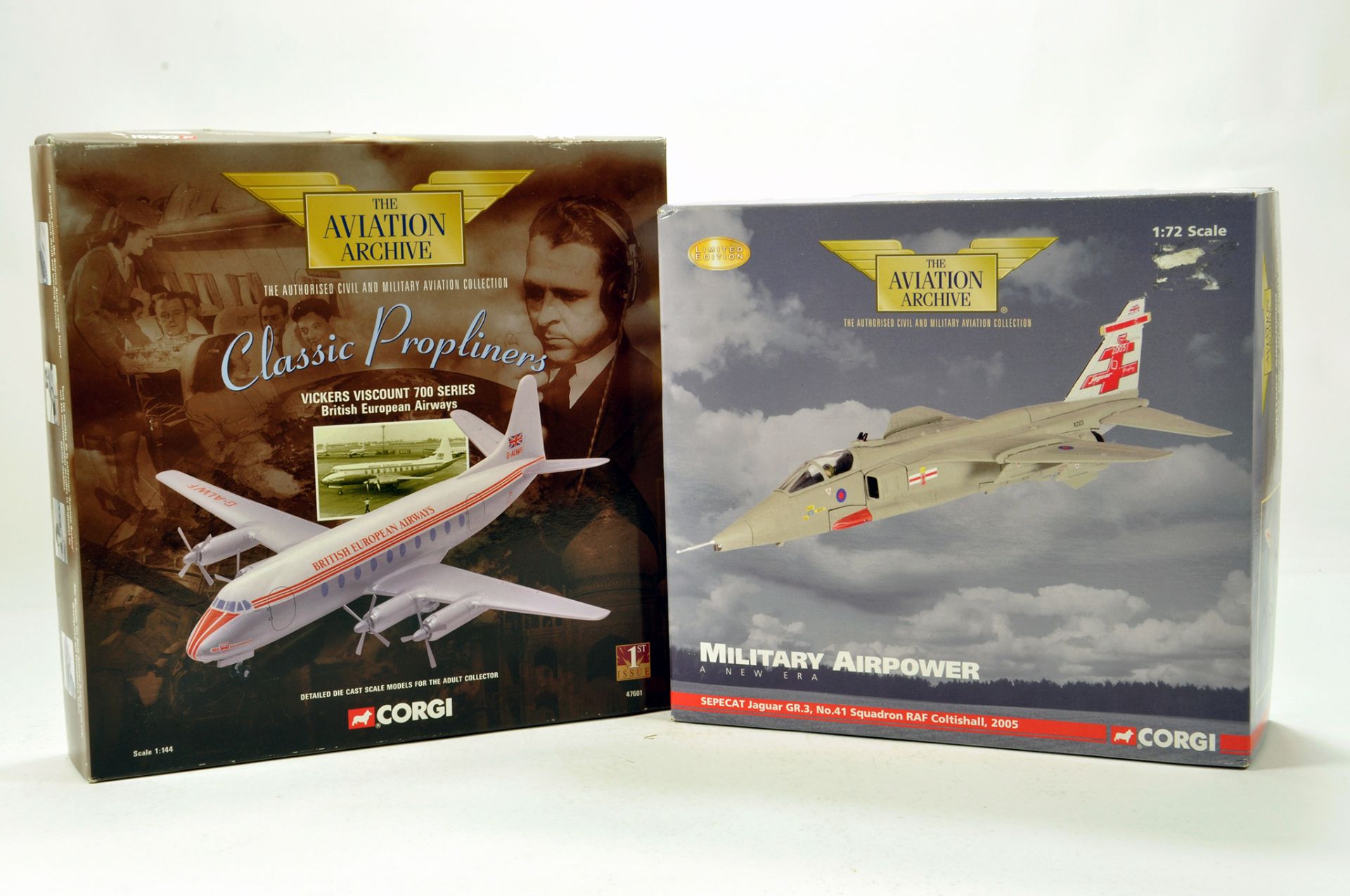 Corgi Aviation Archive 1/144 and 1/72 aircraft issues. Generally E to NM in Boxes. (2)