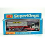 Matchbox Superkings No. K-18 Ford Tractor and Dump Trailer. E to NM in VG Box.