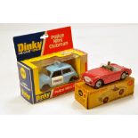 Dinky No. 255 Police Mini Clubman plus No. 103 Austin Healey 100 Sports. VG to NM in Boxes. (2)