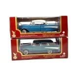 Road Legends 1/18 diecast issues comprising Chevy Bel Air and Nomad issues. E to NM in Boxes. (2)