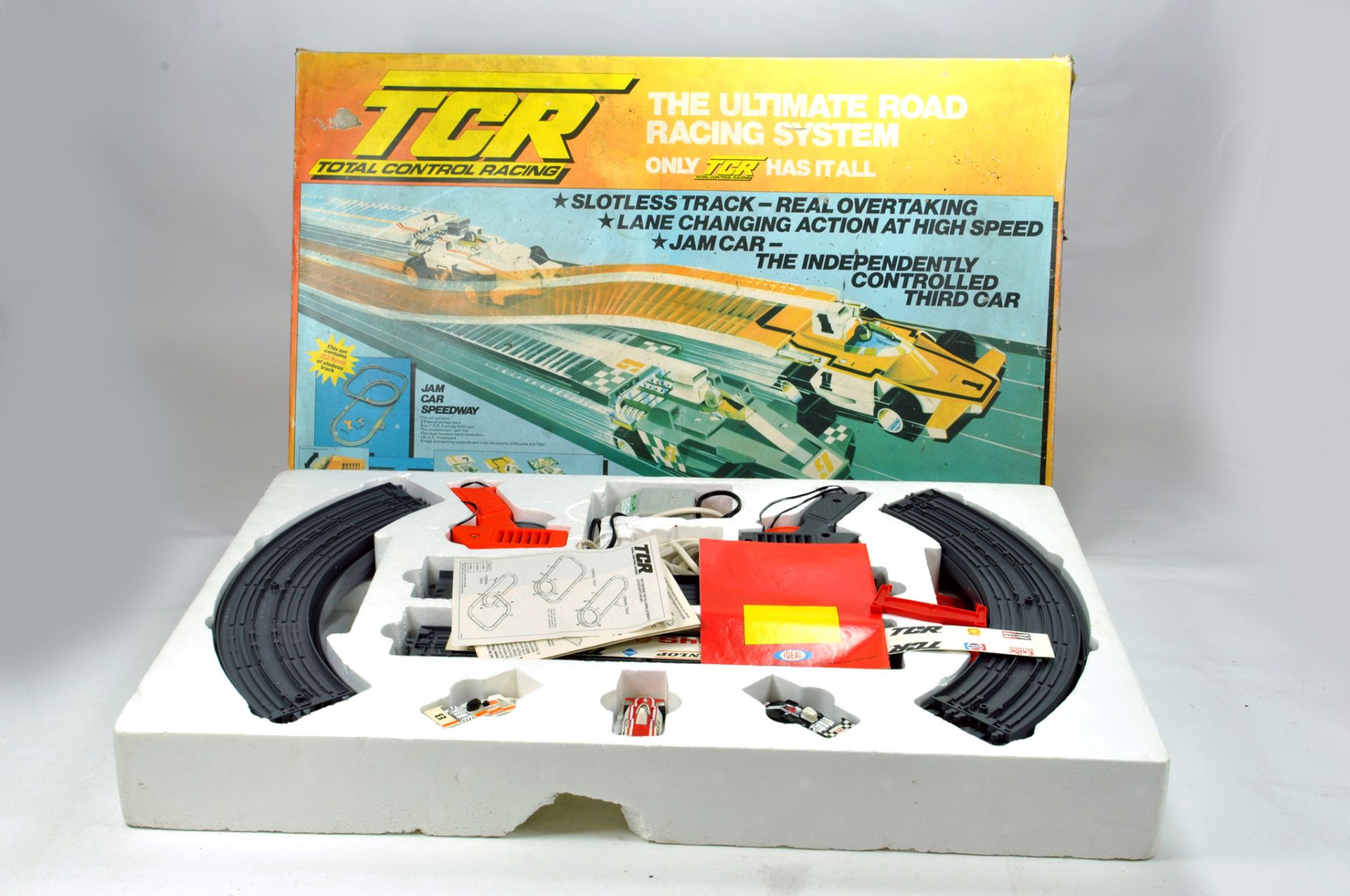 TCR Road Racing Car Set. Appears Complete.