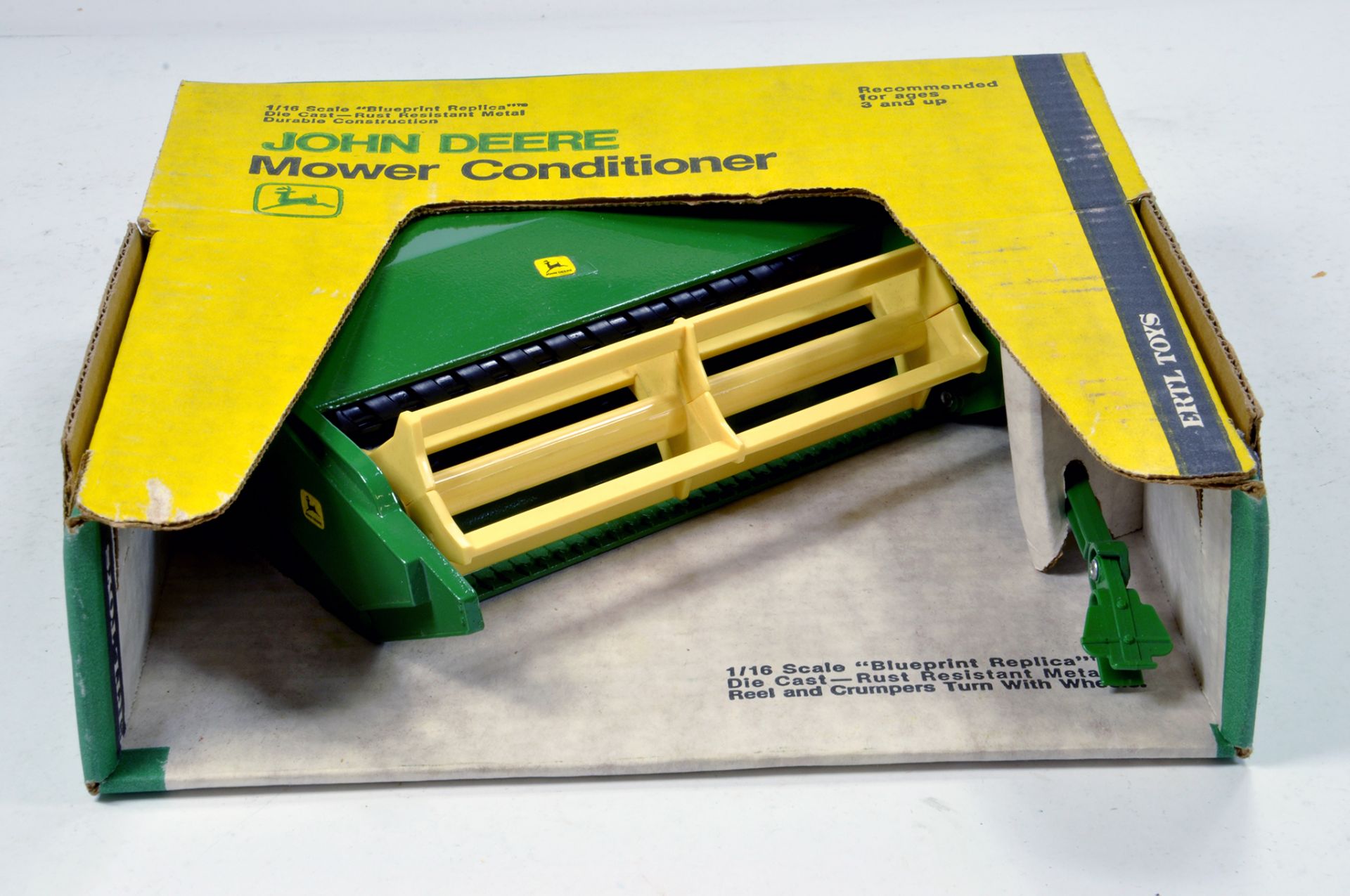 Ertl 1/16 John Deere Mower Conditioner. Nice example is E in Box.