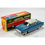 Gama Tin Plate Friction Drive 450 Opel Olympia Rekord in blue. Stunning Toy is E in VG to E Box.