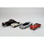 Various assembled plastic model car kits. Attentioned Needed. (4)