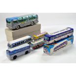 An Impressive selection of Tin Litho Plate Toys comprising Greyhound Bus and others. Rare issues.